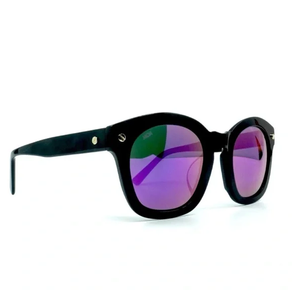 Authentic MCM Designer Name Brand Purple Mirror Lens Sunglasses Italy Runway NEW